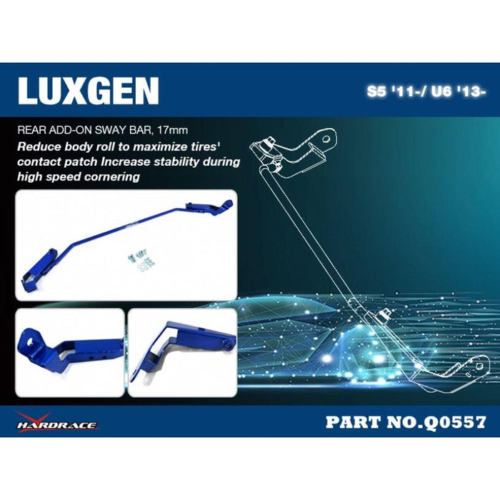 Hardrace Rear Add-On Sway Bar Luxgen, U6, 13-