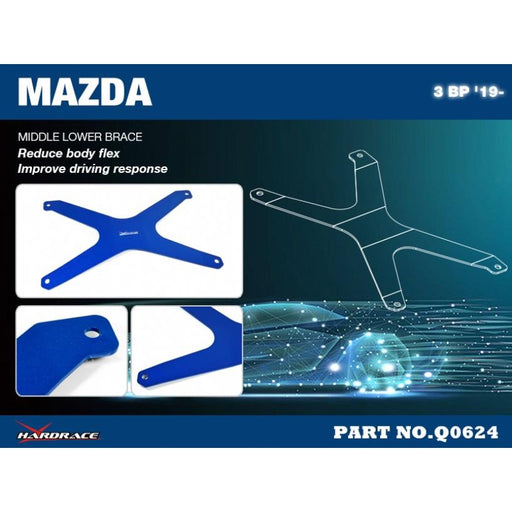 Hardrace Middle Lower Brace Mazda, 3/Axela, Bp 19-Present