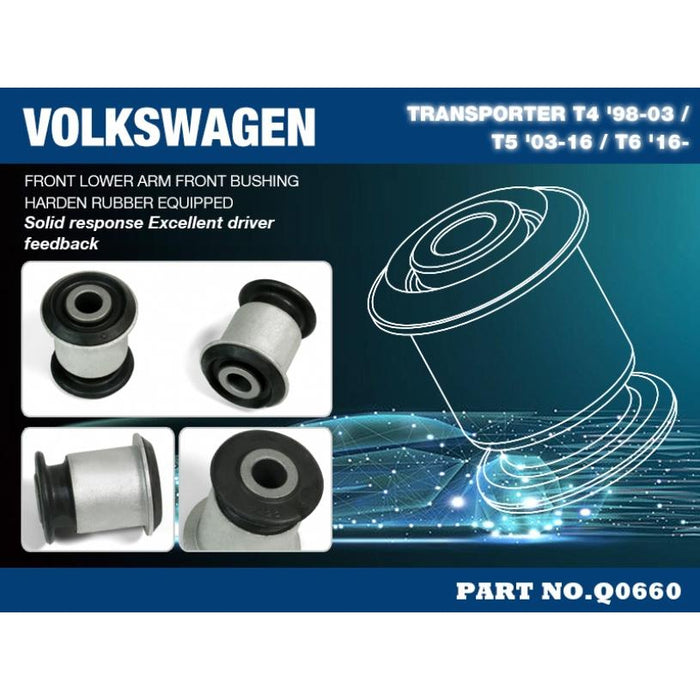Hardrace Front Bushing Front Lower Arm Volkswagen, Transporter, T4 98-03, T5 03-16, T6 16-Present