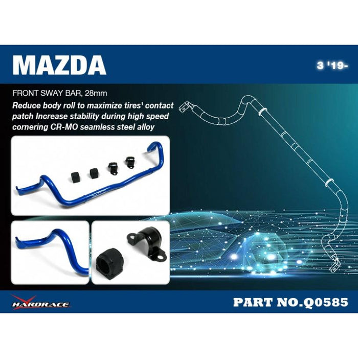 Hardrace Front Sway Bar (28Mm) Mazda, 3/Axela, Bp 19-Present
