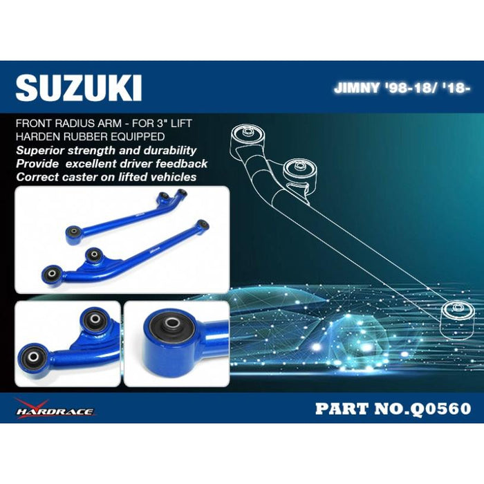 Hardrace Front Radius Arm 3" Lift Suzuki, Jimny, 18-Present, 98-18