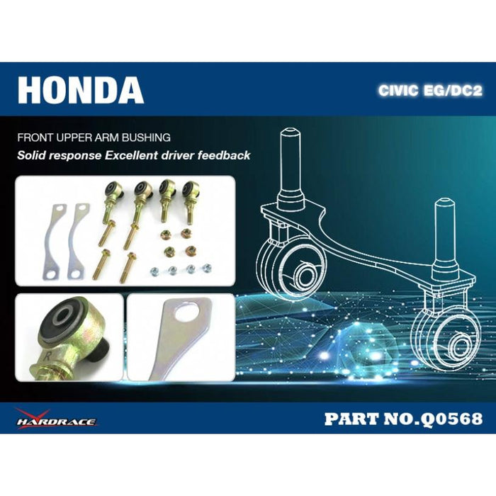 Hardrace Front Upper Arm Bushing-Offset Function, Honda, Civic, Integra, Dc2 94-01, Eg, Eh, Ej1/2