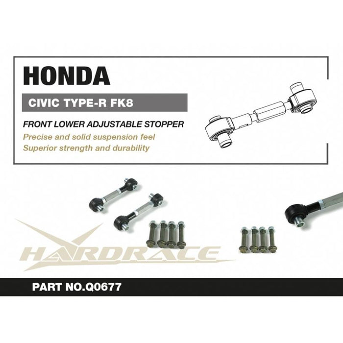 Hardrace Front Lower Adjustable Stopper Honda Civic Type R Fk8 17-
