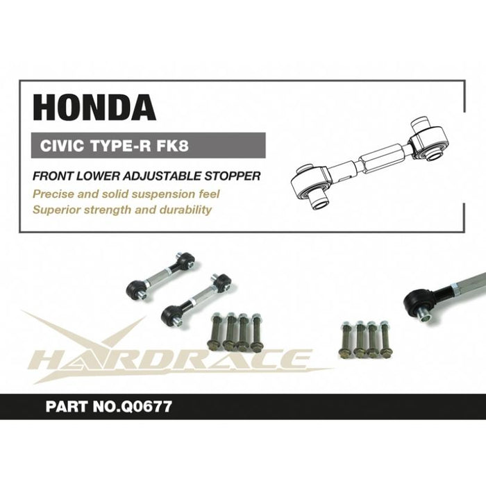 Hard Race Front Lower Adjustable Stopper Honda Civic Type R Fk8 17-