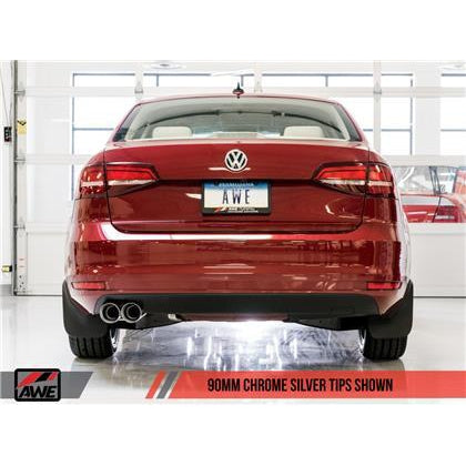 AWE Tuning 09-14 Volkswagen Jetta Mk6 1.4T Track Edition Exhaust - Chrome Silver Tips