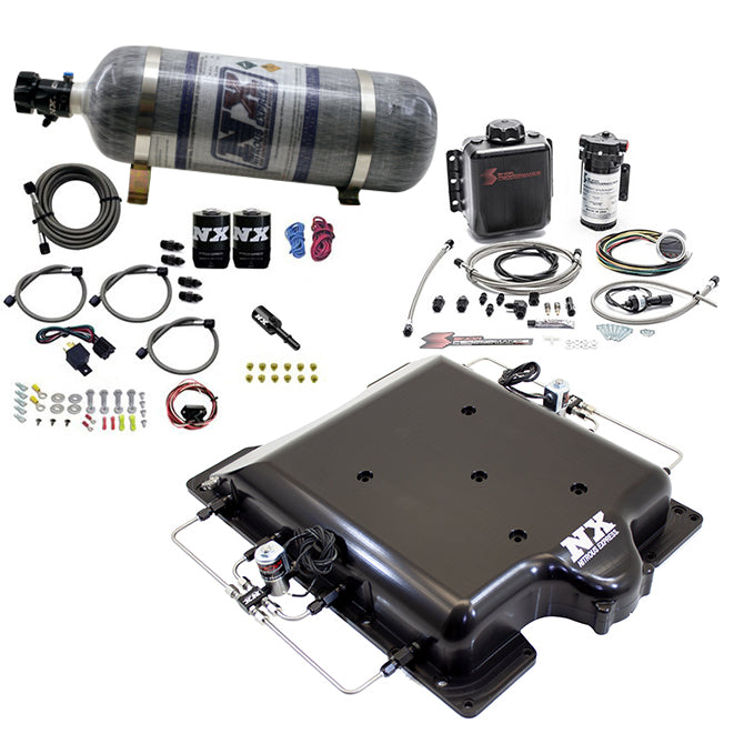 Nitrous Express Dodge Hellcat Supercharger Lid Nitrous & Water Injection Kit (100-400HP)