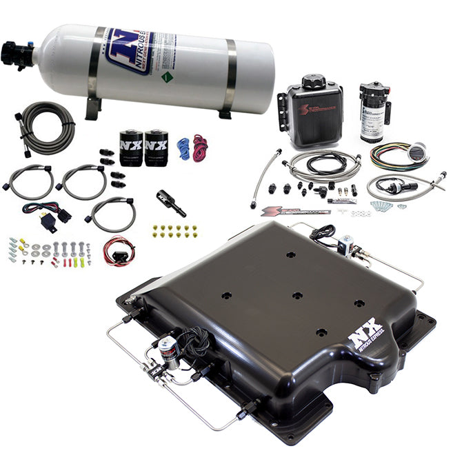 Nitrous Express Dodge Hellcat Supercharger Lid Nitrous & Water Injection Kit (100-400HP)