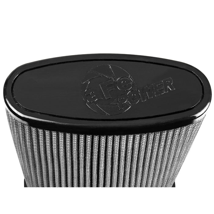 aFe Power Momentum Intake Replacement Air Filter Media (Pair) (5x2-1/4) IN F (6-1/4x3-3/4) IN B (5-1/4x2-1/4) IN T x 11 IN H