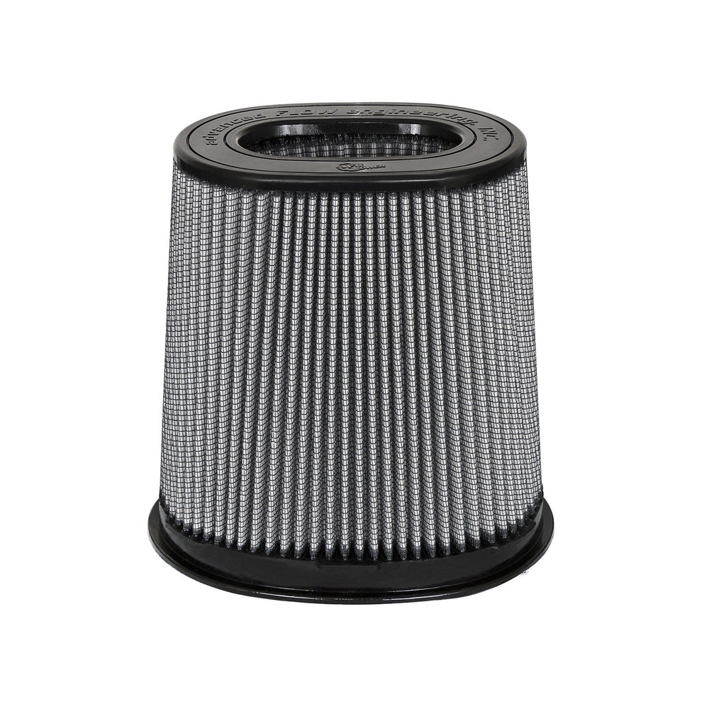 aFe Power Momentum Intake Replacement Air Filter 3 IN F (Dual) x (8-1/4 x 6-1/4) IN B x (7-1/4 x 5) IN T x 9 IN H