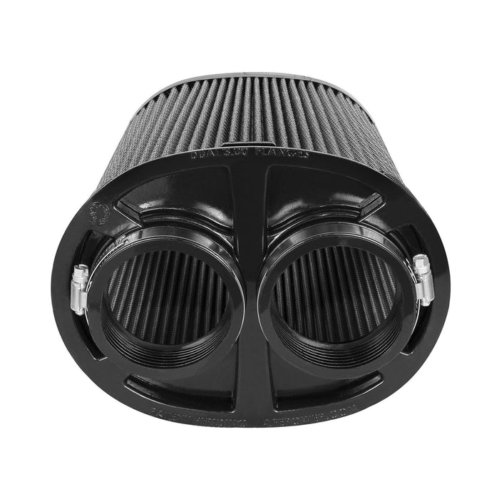 aFe Power Momentum Intake Replacement Air Filter 3 IN F (Dual) x (8-1/4 x 6-1/4) IN B x (7-1/4 x 5) IN T x 9 IN H