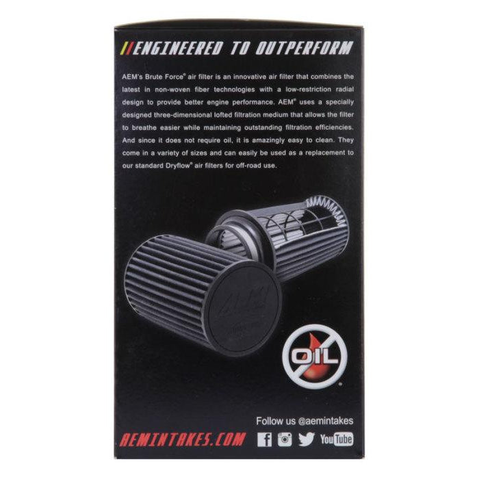 AEM 3 inch x 8 inch DryFlow Air Filter