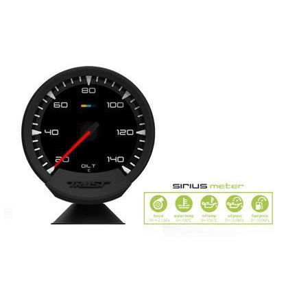 GReddy Sirius Meter - Oil Temp 20/140 (Deg.C) 74mm Analog Gauge (w/Oil Temp Sensor & Harness Set)