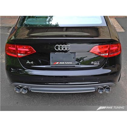 AWE Tuning Audi B8 A4 Touring Edition Exhaust - Quad Tip Polished Silver Tips