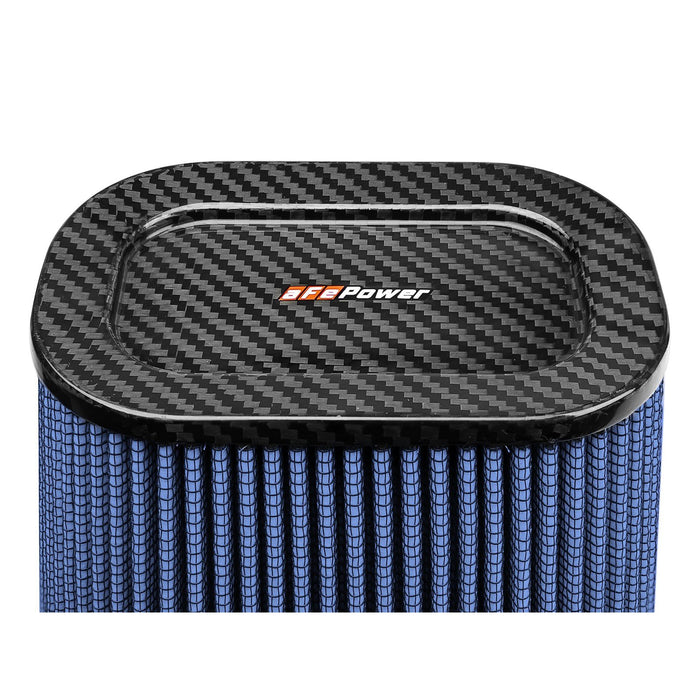 aFe Power Track Series Intake Replacement Air Filter Media - Carbon Fiber top (7-1/2x5-1/2) IN F x (9x7) IN B x (5-3/4x3-3/4) IN T (Carbon Fiber) x 10 IN H