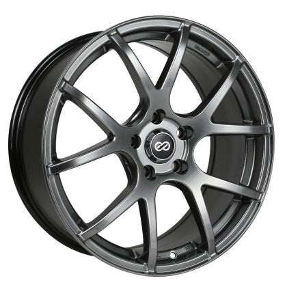 Enkei M52 18x8 45mm Offset 5x100 Bolt Pattern 72.6mm Bore Dia Hyper Black Wheel