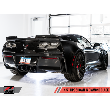 AWE Tuning 14-19 Chevy Corvette C7 Z06/ZR1 (w/o AFM) Track Edition Axle-Back Exhaust w/Black Tips