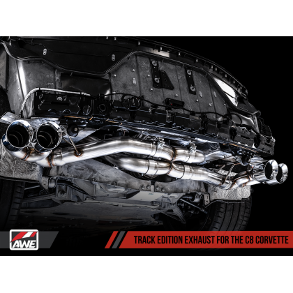 AWE Tuning 2020 Chevrolet Corvette (C8) Track Edition Exhaust - Quad Diamond Black Tips