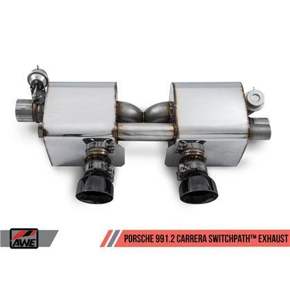 AWE Tuning Porsche 911 (991.2) Carrera / S SwitchPath Exhaust for PSE Cars - Diamond Black Tips