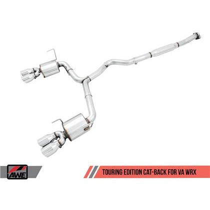 AWE Tuning 2015+ Subaru WRX VA Sedan Touring Edition Exhaust - Chrome Silver Tips (102mm)