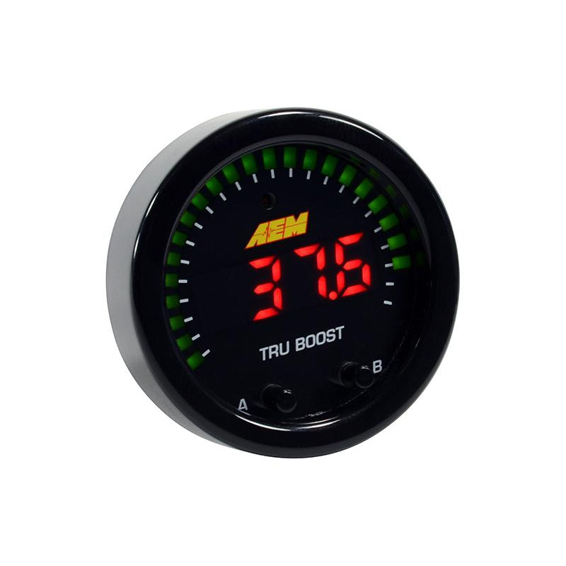 AEM X-Series Tru-Boost Controller Gauge w/ Boost Control Solenoid 80PSIg Internal MAP Sensor