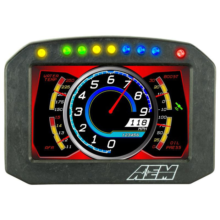 AEM CD-5FG Carbon GPS-Enabled Flat Panel Digital Dash Display