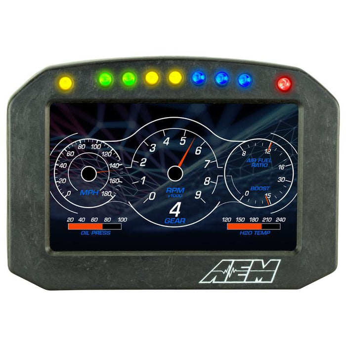AEM CD-5FG Carbon GPS-Enabled Flat Panel Digital Dash Display