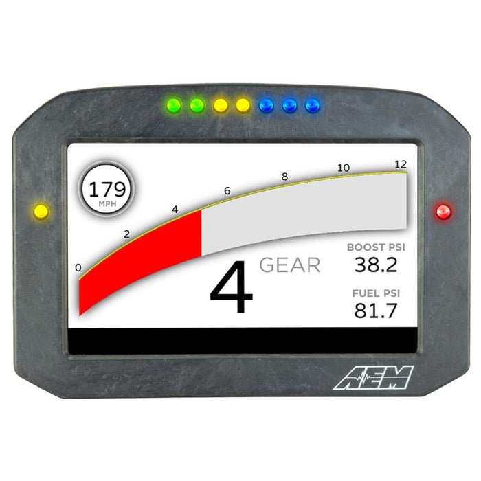 AEM CD-7FLG Carbon Flat Panel Logging Display with Internal GPS