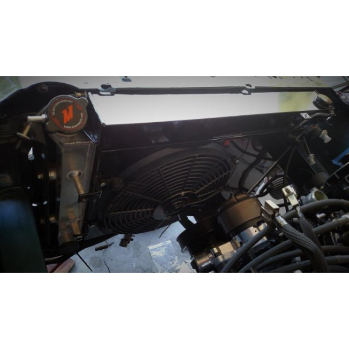 Mishimoto Performance Aluminum Radiator Fan Shroud Kit, fits Ford Mustang 1979-1993