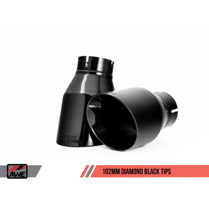 AWE Tuning Audi B9 A5 SwitchPath Exhaust Dual Outlet - Diamond Black Tips (Includes DP and Remote)