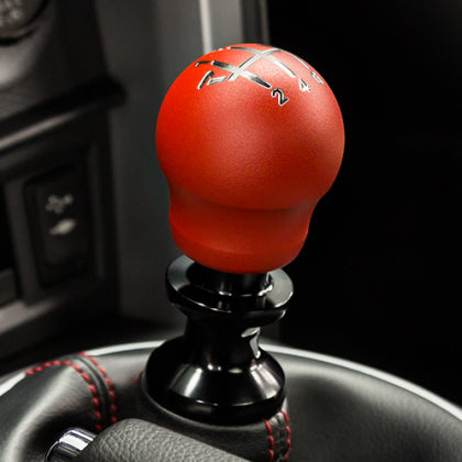 Raceseng Contour Shift Knob (Gate 1 Engraving) VW / Audi Adapter - Red Texture