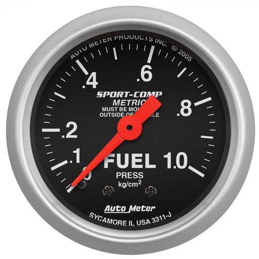 AutoMeter 2-1/16" Fuel Pressure, 0-1.0 KG/CM2, Mechanical, Sport-Comp