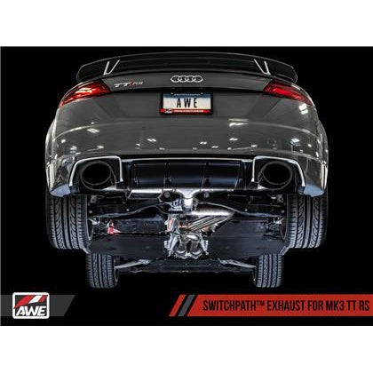 AWE Tuning 18-19 Audi TT RS 2.5L Turbo Coupe 8S/MK3 SwitchPath Exhaust w/Diamond Black RS-Style Tips