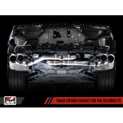 AWE Tuning 2020 Chevrolet Corvette (C8) Track Edition Exhaust - Quad Diamond Black Tips