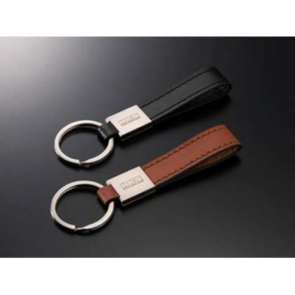 HKS Leather Keyring Black