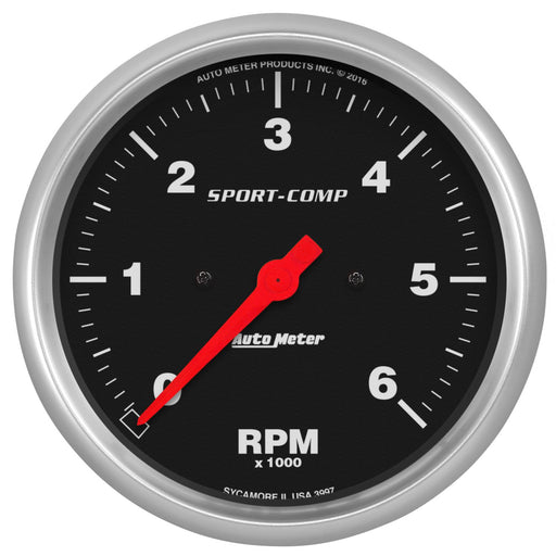 AutoMeter 5" In-Dash Tachometer, 0-6,000 RPM, Sport-Comp