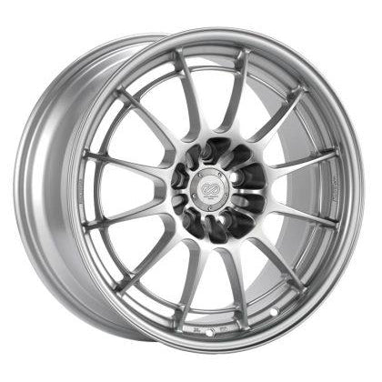 Enkei NT03 17x7.5 4x100 45mm Offset 72.6mm Bore Silver Wheel Miata / 02-06 Mini