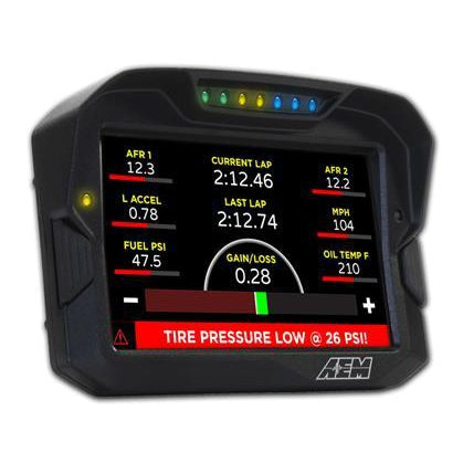 AEM CD-5FLG Carbon Flat Panel Logging Display with Internal GPS
