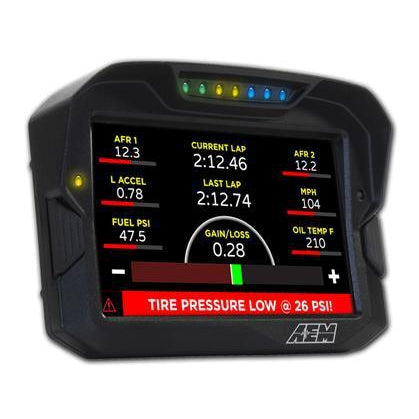 AEM CD-5FG Carbon GPS-Enabled Flat Panel Digital Dash Display