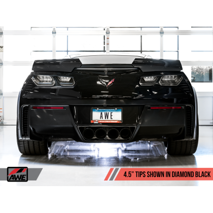 AWE Tuning 14-19 Chevy Corvette C7 Z06/ZR1 (w/o AFM) Touring Edition Axle-Back Exhaust w/Black Tips