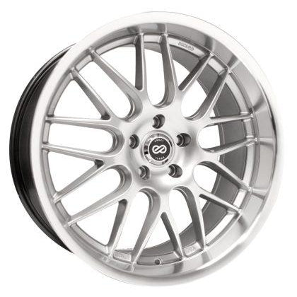 Enkei Lusso 18x7.5 42mm Offset 5x100 Bolt Pattern 72.6 Bore Hyper Silver w/ Machined Lip Wheel