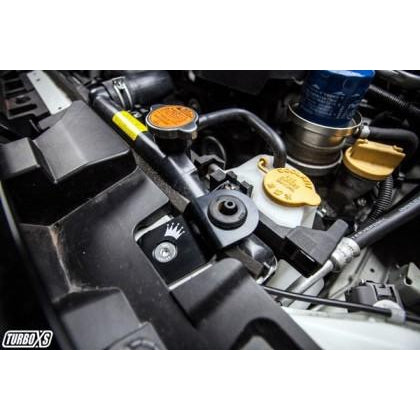 Turbo XS 15-16 Subaru WRX/STI Billet Aluminum Radiator Stay - Black