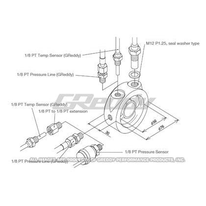 GReddy Universal Oil Filter Block Adapter