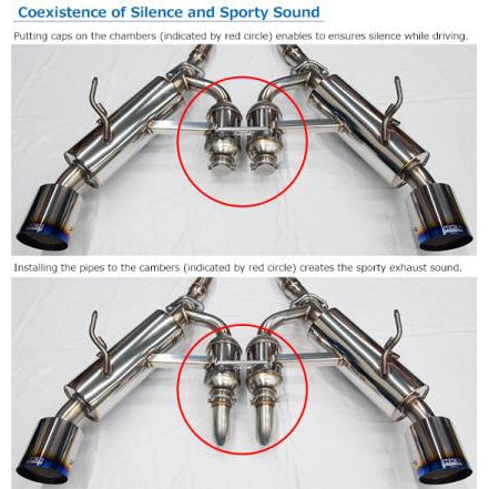 HKS 2017 Infiniti Q60 Dual Hi-Power Titanium Tip Catback Exhaust