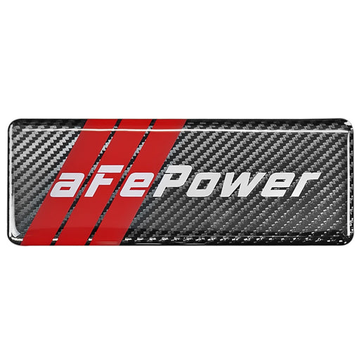 aFe Power Motorsports Logo Urocal; Carbon Fiber 1.86 IN x 5.12 IN