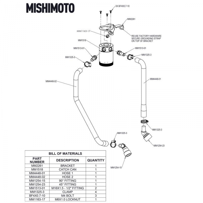 Mishimoto Baffled Oil Catch Can, Fits Ford F-150 V8 2015-2017