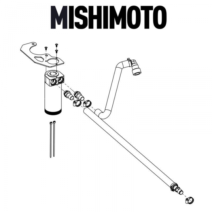 Mishimoto Baffled Oil Catch Can, Fits Jeep Wrangler Jl 2.0l 2018+