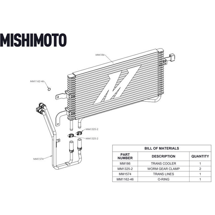 Mishimoto Transmission Cooler Fits Ford Mustang GT and V6 (Auto), 2015-2017