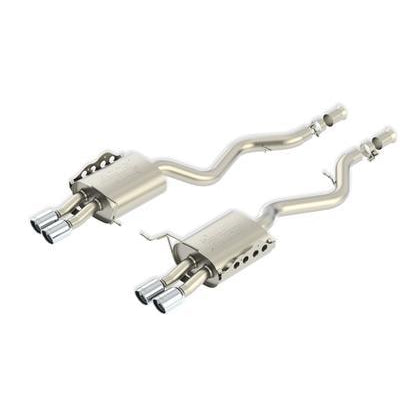 Borla 12-14 Jeep Wrangler JK 2Dr & 4Dr Rear Section ATAK Single Sqaure Rolled Angle-Cut Exit Exhaust