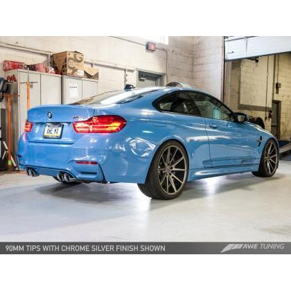 AWE Tuning BMW F8X M3/M4 Resonated SwitchPath Exhaust - Diamond Black Tips (90mm)