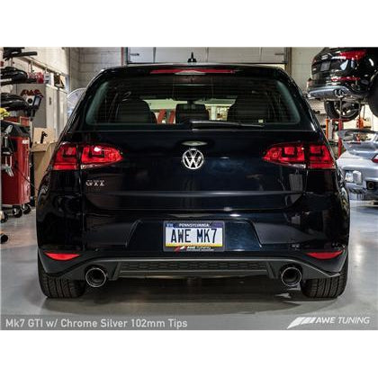 AWE Tuning VW MK7 GTI Track Edition Exhaust - Chrome Silver Tips